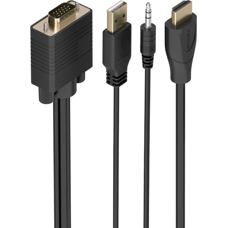 AISENS A122-1014 SVGA Macho - USB Macho - Jack Macho HDMI Macho 1.5m Negro
