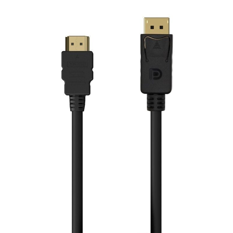 AISENS A125-0551 DisplayPort Macho - HDMI Macho Hasta 5W 2300Mbps 1.5m Negro