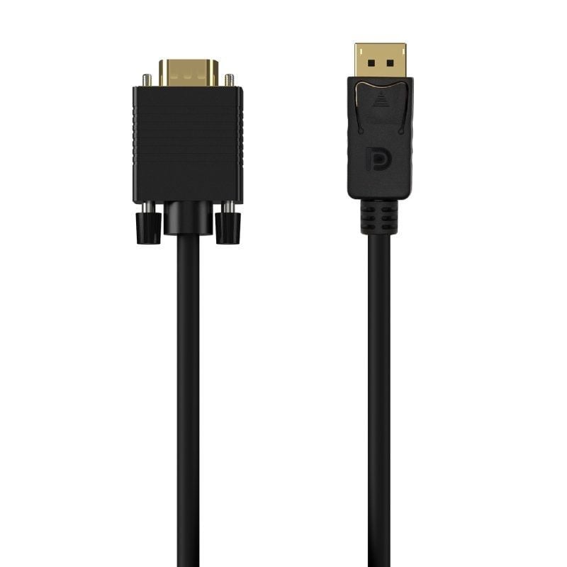 AISENS A125-0552 DisplayPort Macho - VGA Macho Hasta 5W 2300Mbps 1m Negro