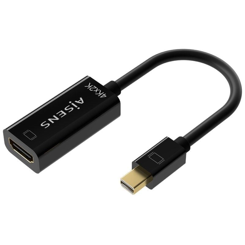 AISENS A125-0643 Mini DisplayPort Macho - HDMI Hembra Hasta 5W 2300Mbps 15cm Negro