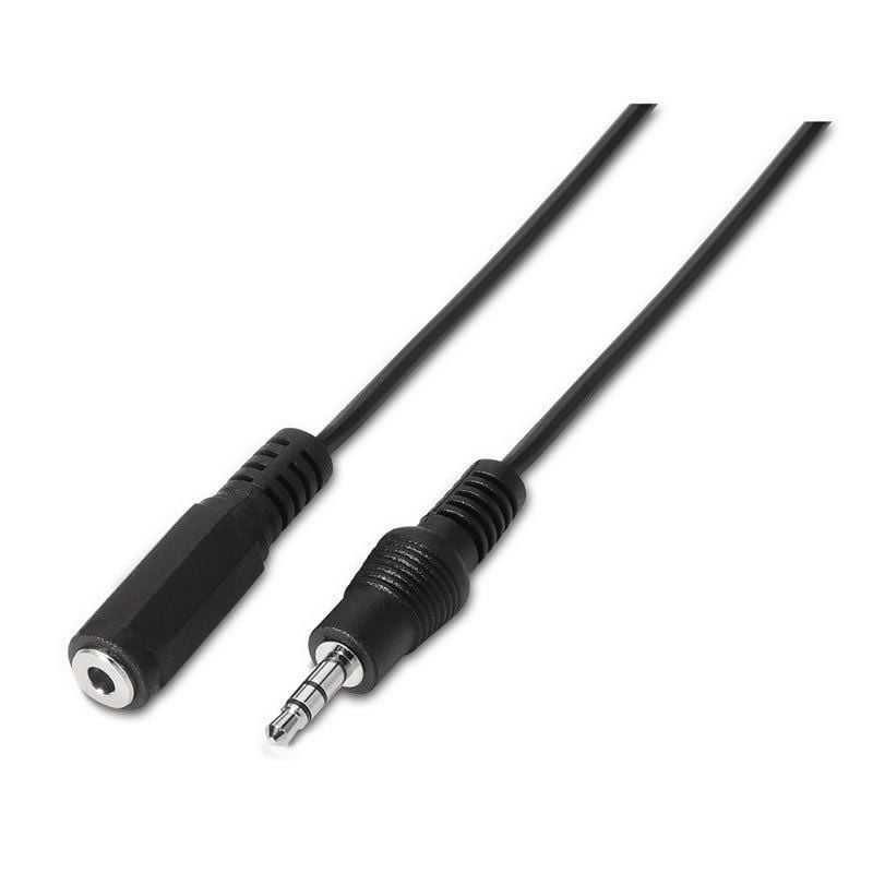 AISENS A128-0146 Jack 3.5 Macho - Jack 3.5 Hembra Hasta 0.1W 3m Negro