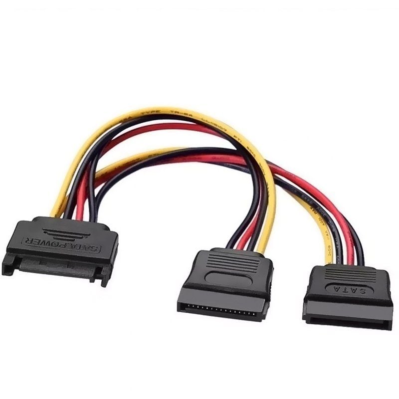 AISENS A131-0353 SATA Macho - 2x SATA Hembra Hasta 54W 20cm Negro