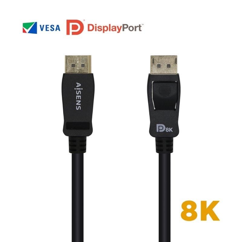 AISENS A149-0431 DisplayPort Macho - DisplayPort Macho 1m Certificado Negro