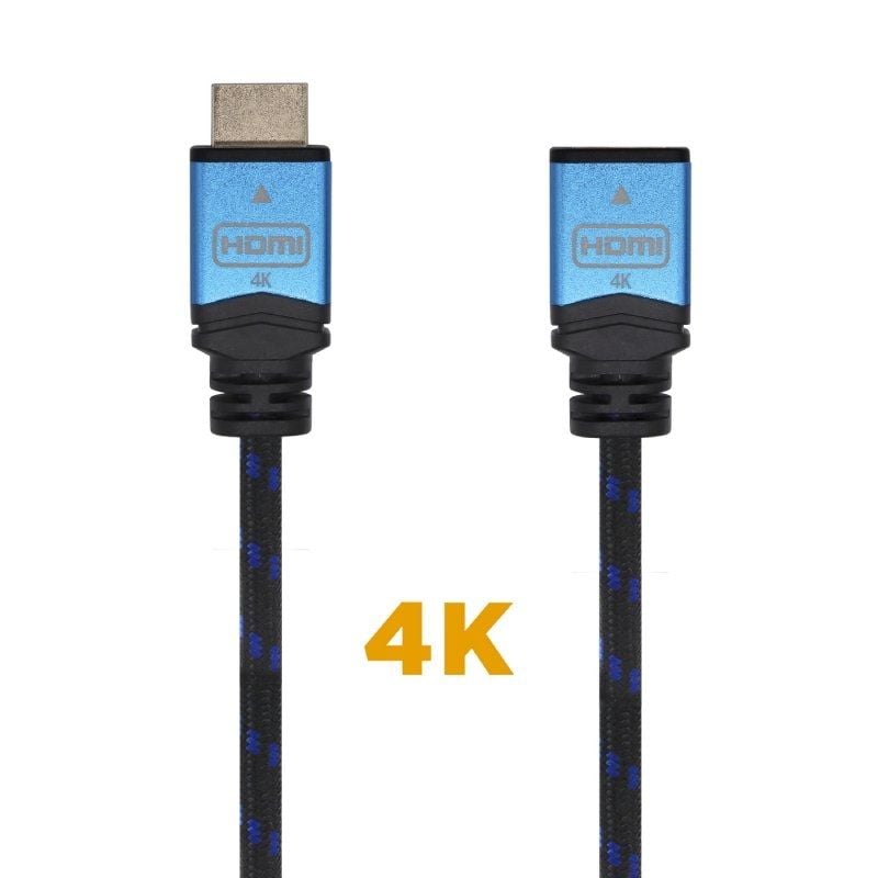 AISENS A120-0452 HDMI Macho - HDMI Hembra 1m Negro Azul