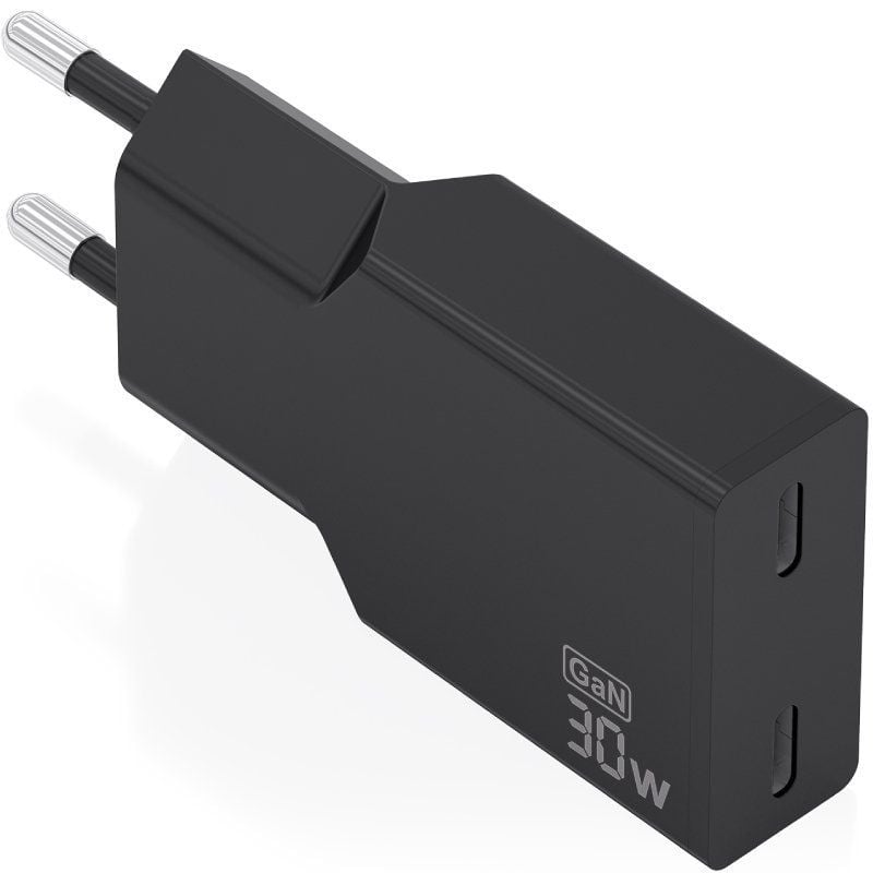 AISENS A110-1006 2xUSB Tipo-C 30W Negro