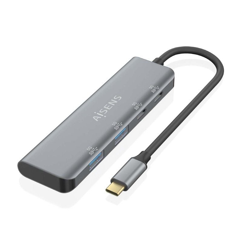 AISENS A109-0763 2xUSB 2xUSB Tipo-C Gris