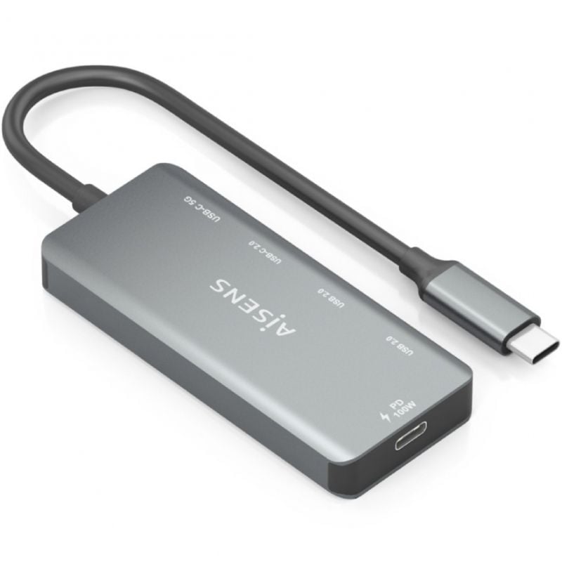 AISENS A109-0946 2xUSB 2xUSB Tipo-C 1xUSB Tipo-C PD Gris