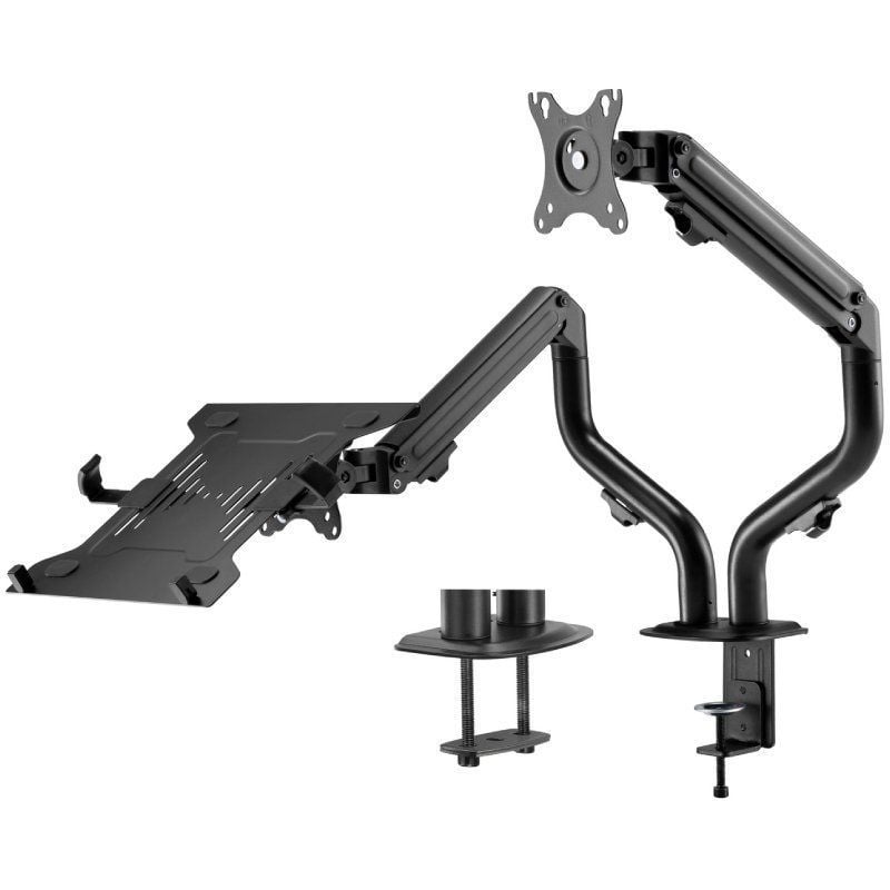 AISENS Soporte de Mesa Orientable Inclinable DTL32TSR-195 para TV y Portátil de 17-32