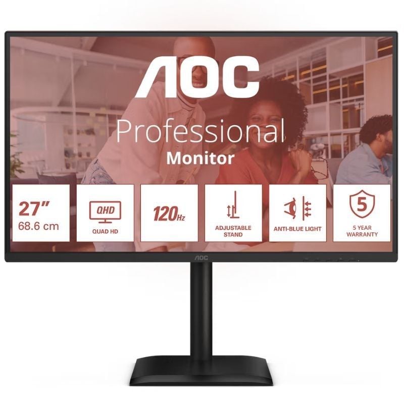 AOC Q27E4CV 27 QHD Multimedia Regulable en altura Negro