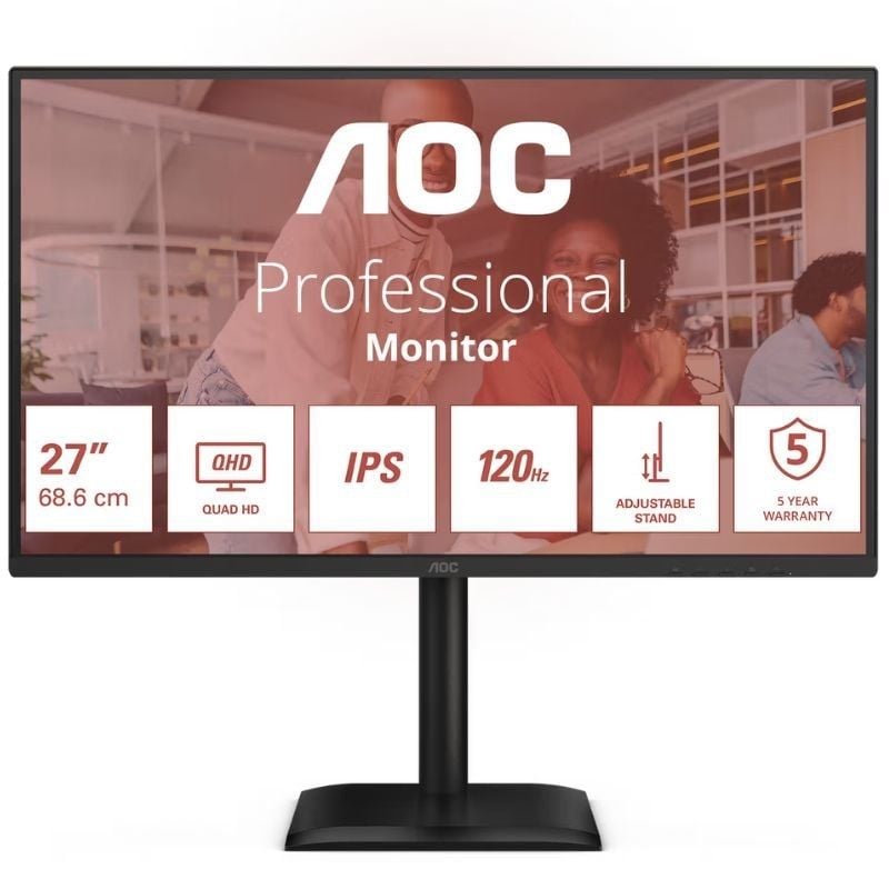 AOC Monitors AOC Q27E4U Monitor 27 2K 120Hz HDMI USB DP IPS AA