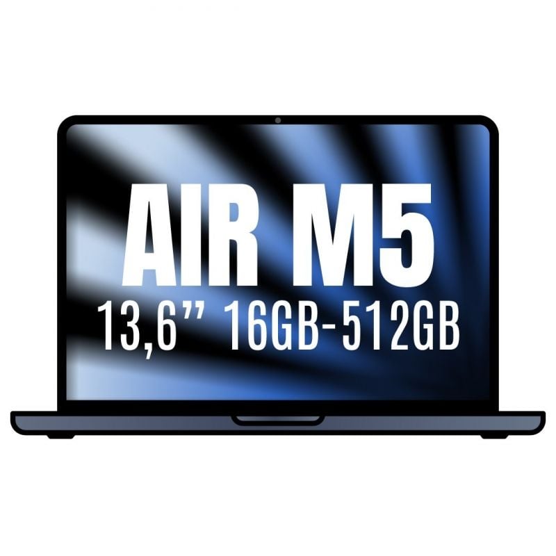 APPLE Macbook Air 13,6 M5 10-Core CPU 16GB 512GB SSD 8-Core GPU Medianoche