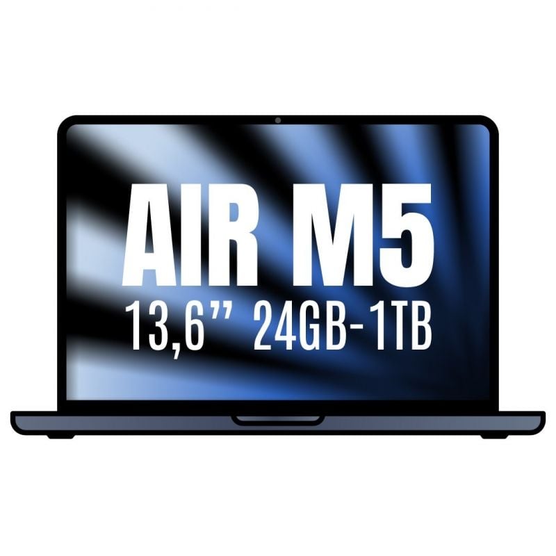 APPLE Macbook Air 13,6 M5 10-Core CPU 24GB 1TB SSD 10-Core GPU Medianoche