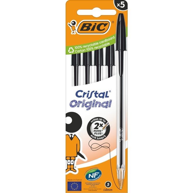 BIC Cristal Original 516345 5 unidades Negros