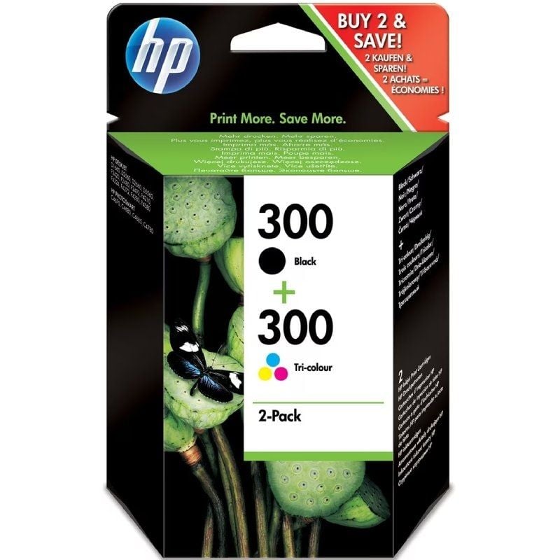 HP CARTUCHO NEGRO COLOR Nº300 PACK 2 DESKJET F4580 PHOTOSMART SERIE C4700 C4780 SERIE ENVY 100