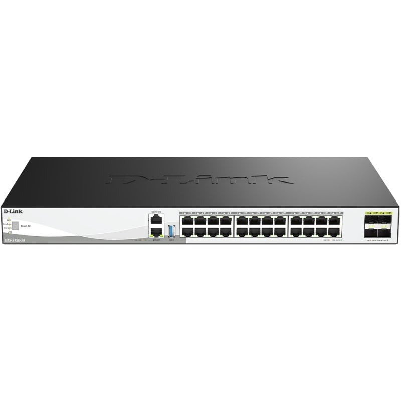 DLINK Switch Gestionable D-Link DXS-3130-28 E 24 Puertos RJ-45 10Gbps SFP PoE