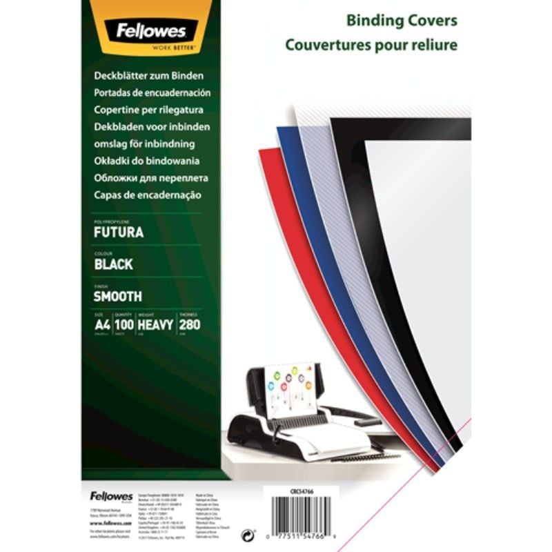 FELLOWES 5476603 A4 300 Micras 100 unidades Negras