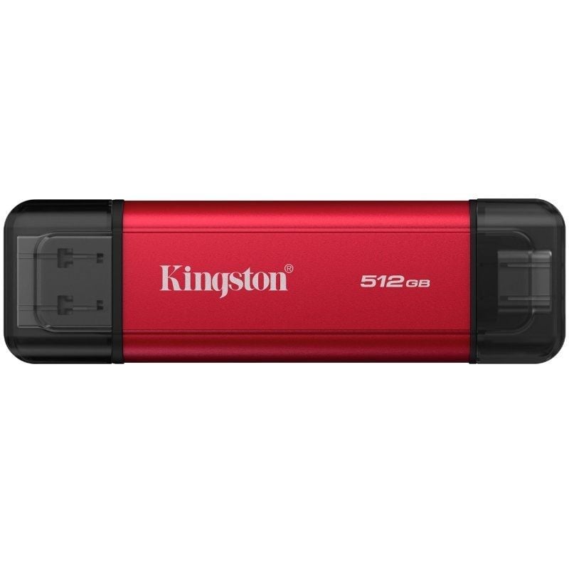 KINGSTON Dual Portable SSD 512GB USB Tipo-C y USB 3.2 Rojo