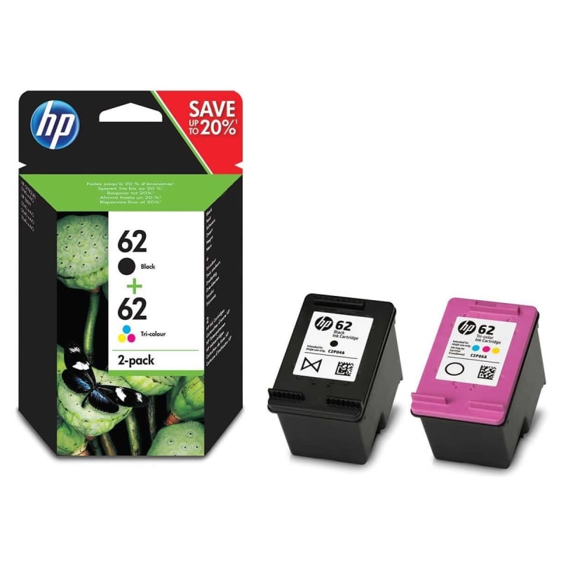 HP Pack 2 Cartuchos Nº62 Negro Tricolor