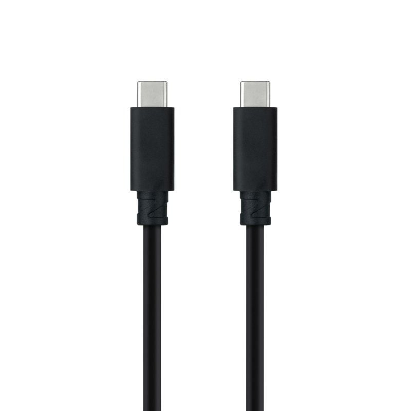 NANO CABLE Cable USB 3.1 Tipo-C Nanocable 10.01.4100 USB Tipo-C Macho - USB Tipo-C Macho Hasta 100W 10Gbps 50cm Negro