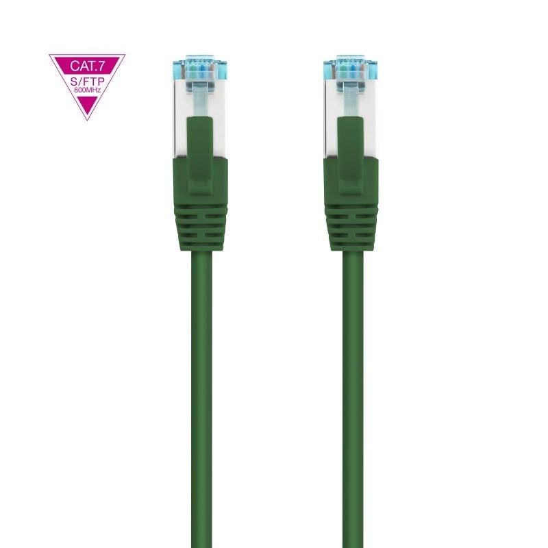 Nanocable Cable de Red Latiguillo Cat.7 600MHZ LSZH SFTP PIMF AWG26, Verde, 25 cm