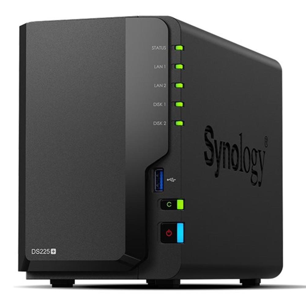 Synology disk station ds225+ 2gb gigabit ethernet 32tb (2x16tb hdd)