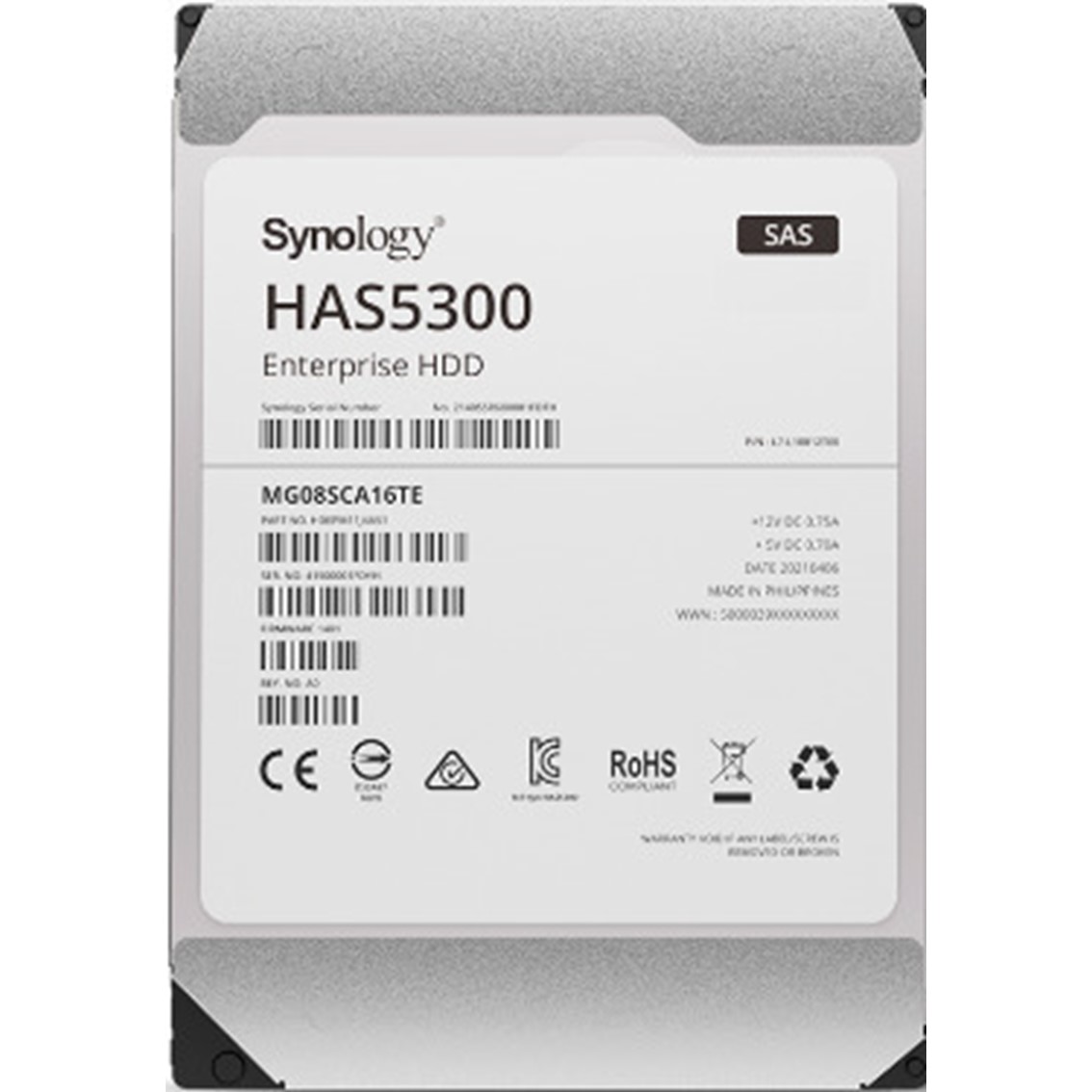Synology has5300 - 8t 8tb 3.5 pulgadas 256mb 7200rpm sas 12gb - s