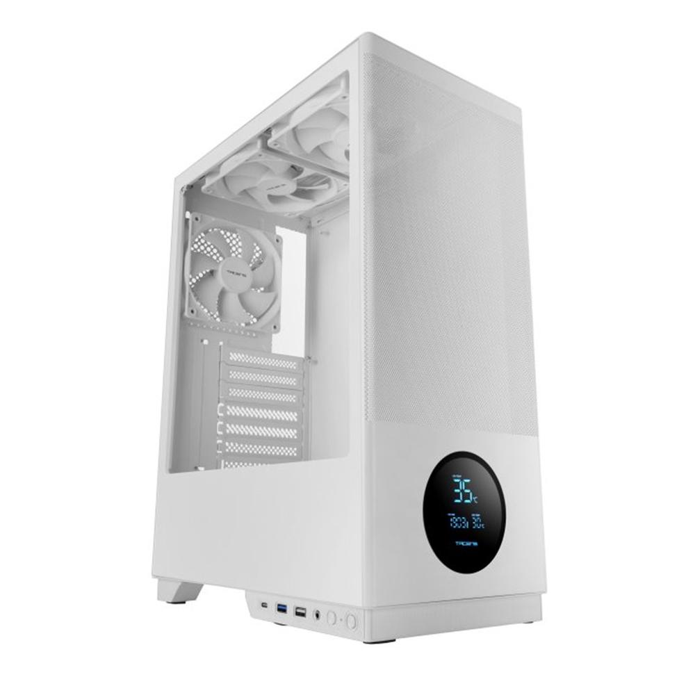 Tacens 2sagitta20 atx cristal templado blanco