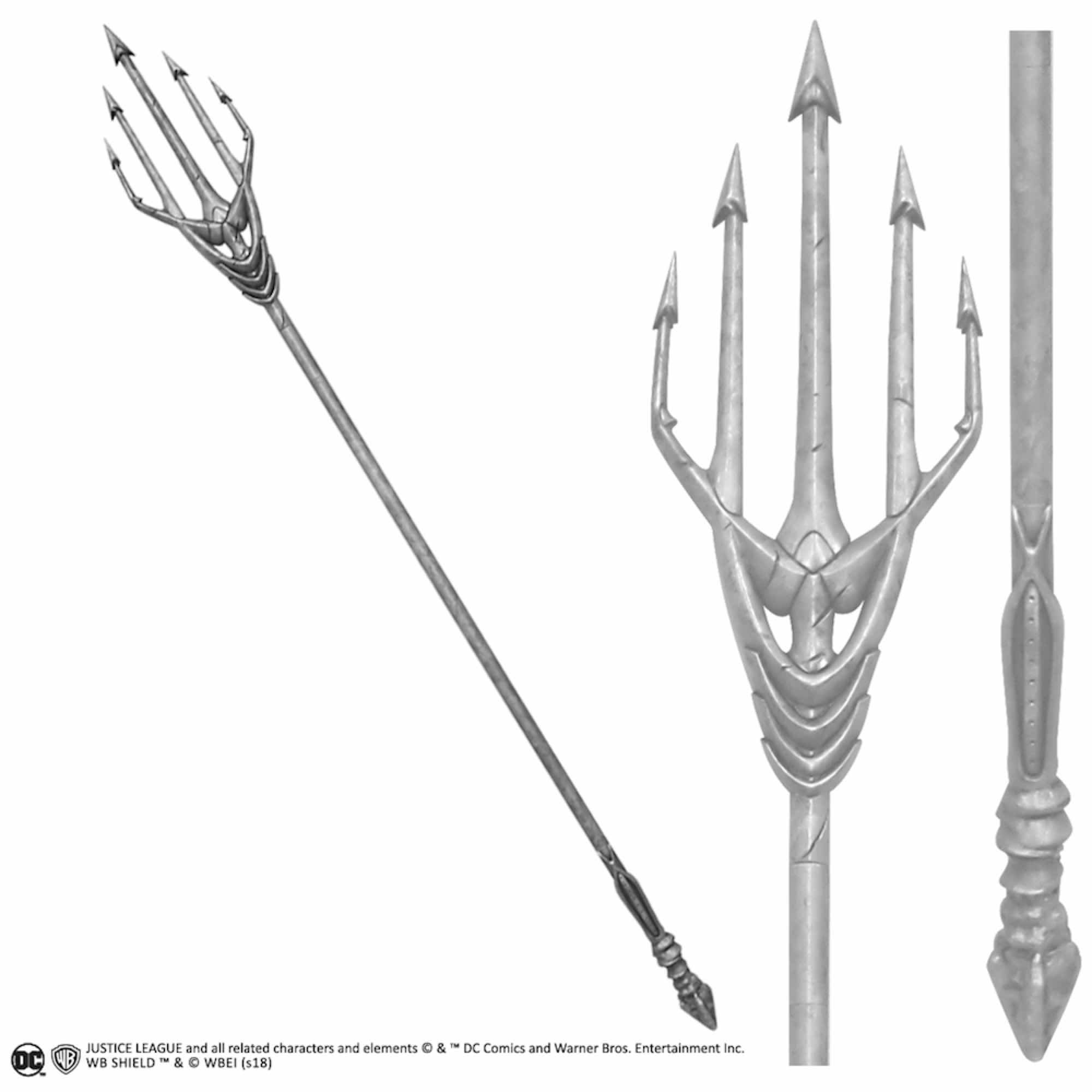 The noble collection dc justice league tridente aquaman escala 1 - 1 186 cm