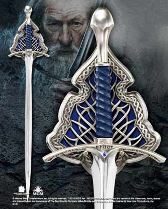 The noble collection gandalf glamdring edición especial tamaño real de 120 cm en acero
