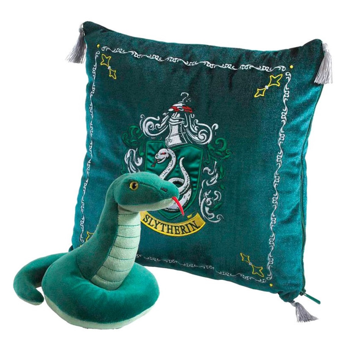 The noble collection harry potter serpiente mascota slytherin + cojin slytherin
