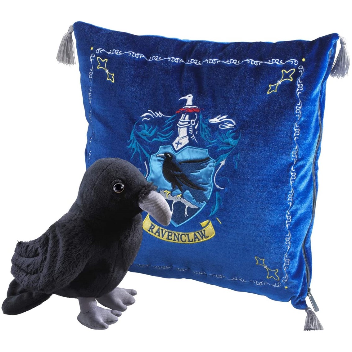 The noble collection harry potter cuervo mascota ravenclaw + cojin ravenclaw