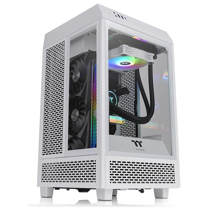 Thermaltake tower snow 100 - 2xven120x120 - cristal templado - blanco