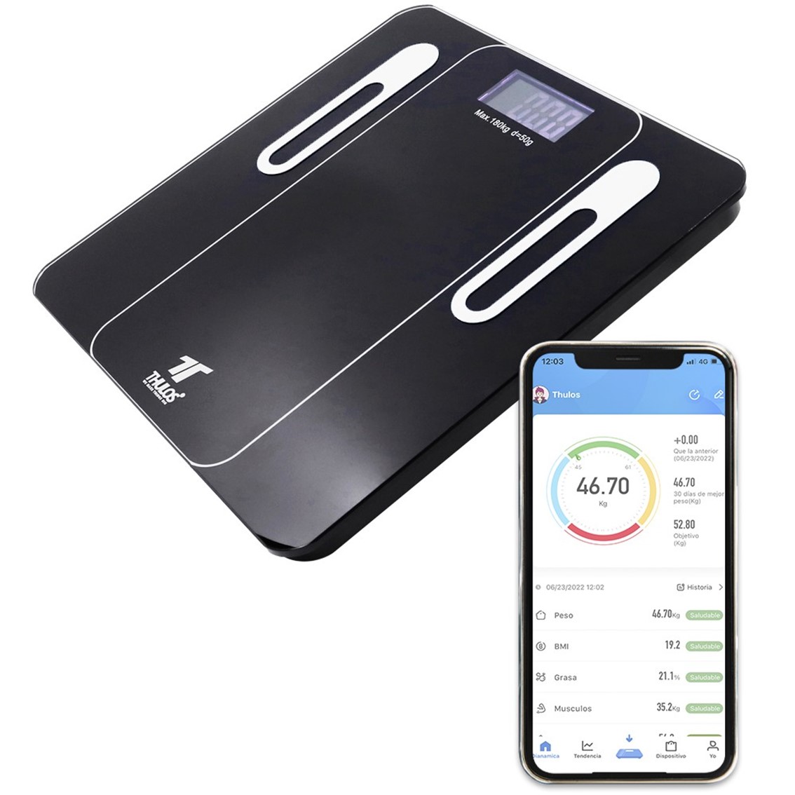 Thulos th - bd121 carga maxima 180kg - app para ios y android