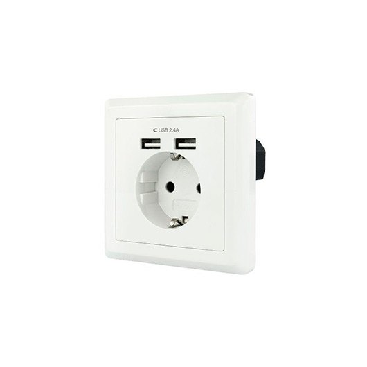 Tooq schuko - 2 tomas usb