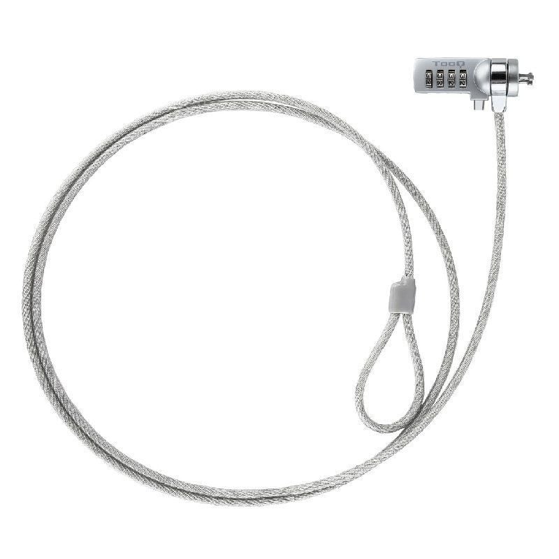 TooQ - Cable de seguridad con combinación para portátiles - 1.5m