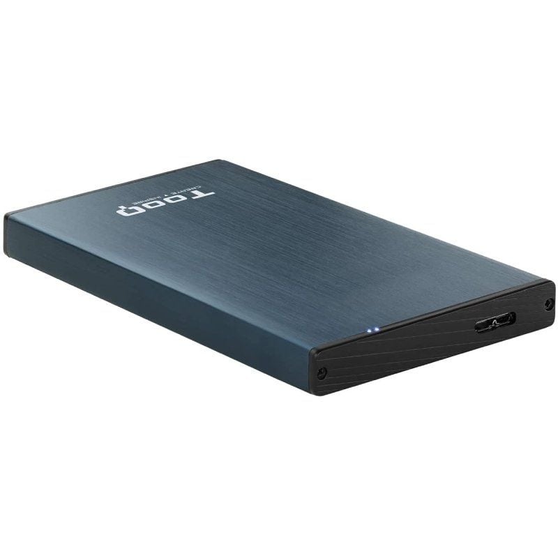 TooQ - Caja externa para discos de 2.5 para HDD SSD - Azul