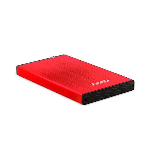 Tooq tqe - 2527r para hdd 2.5 pulgadas 9.5mm sata 3 usb 3.2 rojo