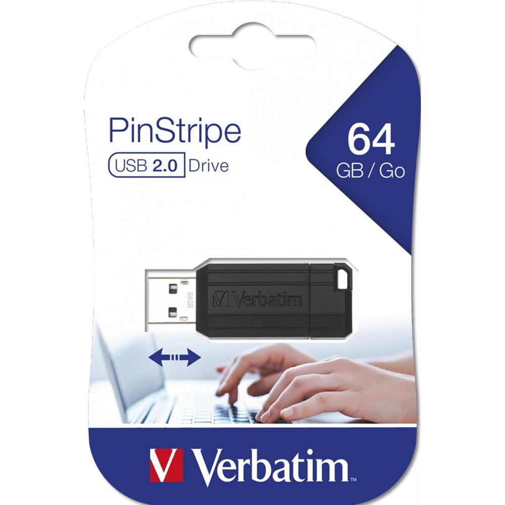 Verbatim pinstripe 64gb negro