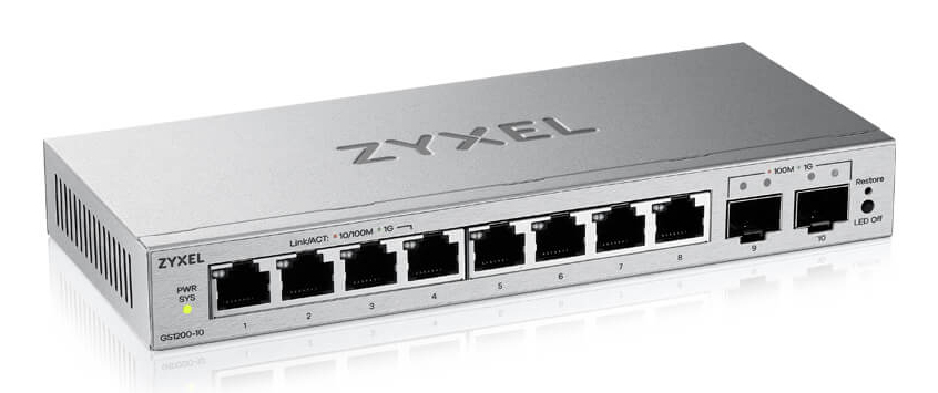 Zyxel gs1200 - 10v3 8xgbe 2xsfp